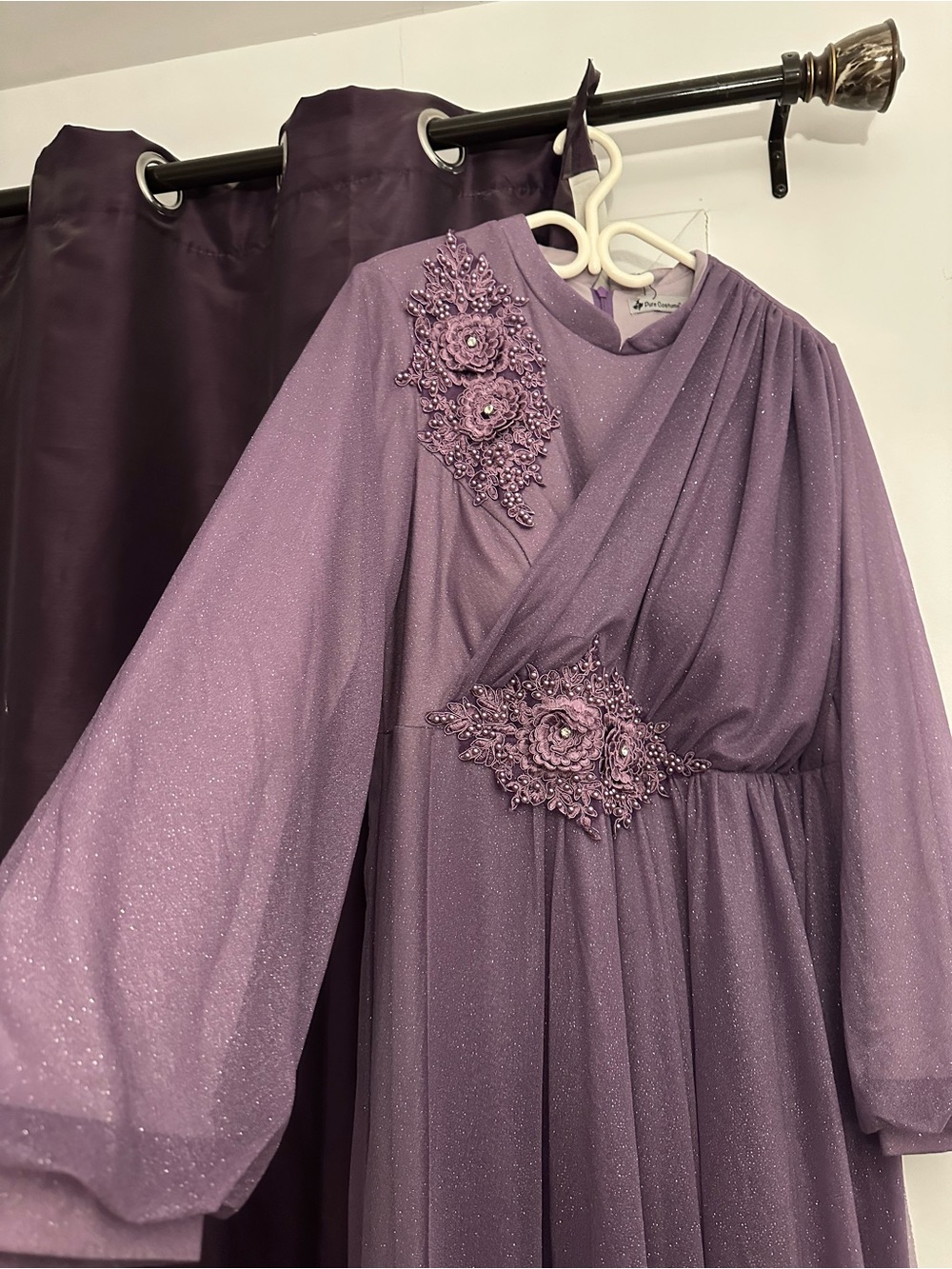 Elegant Lavender Embellished Prom Dress